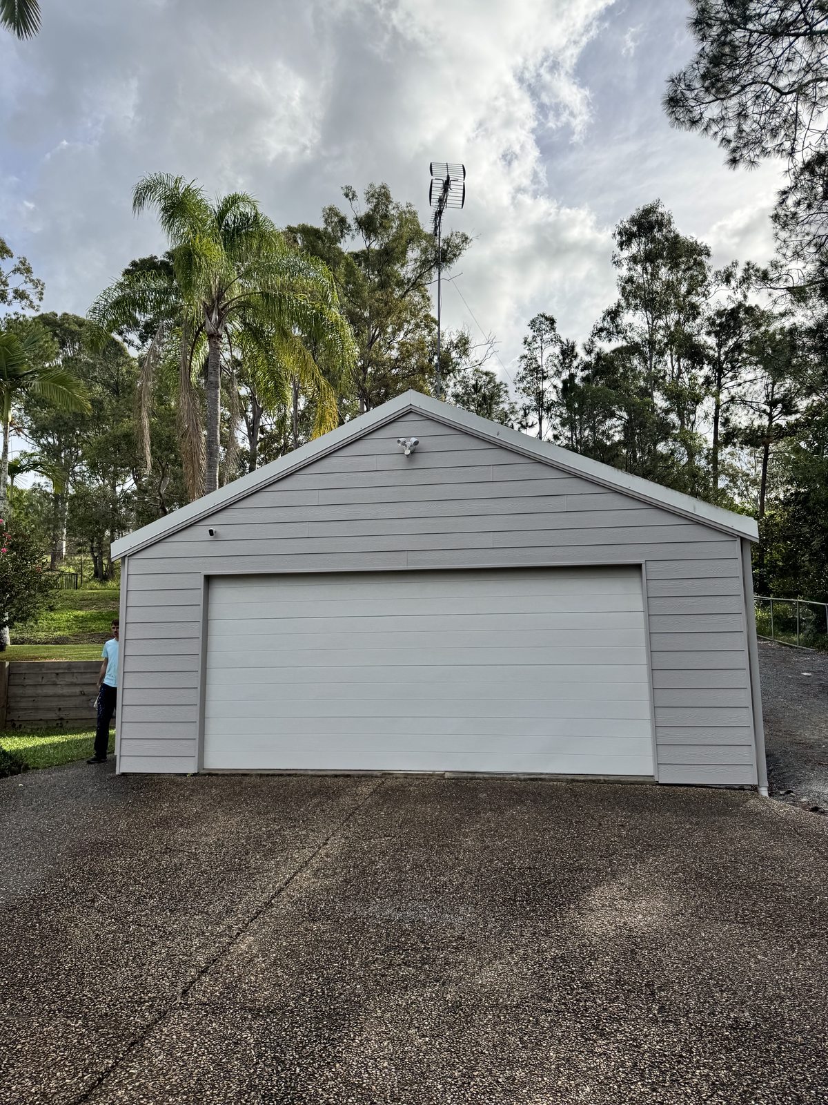 Freshly painted double garage at Nerang