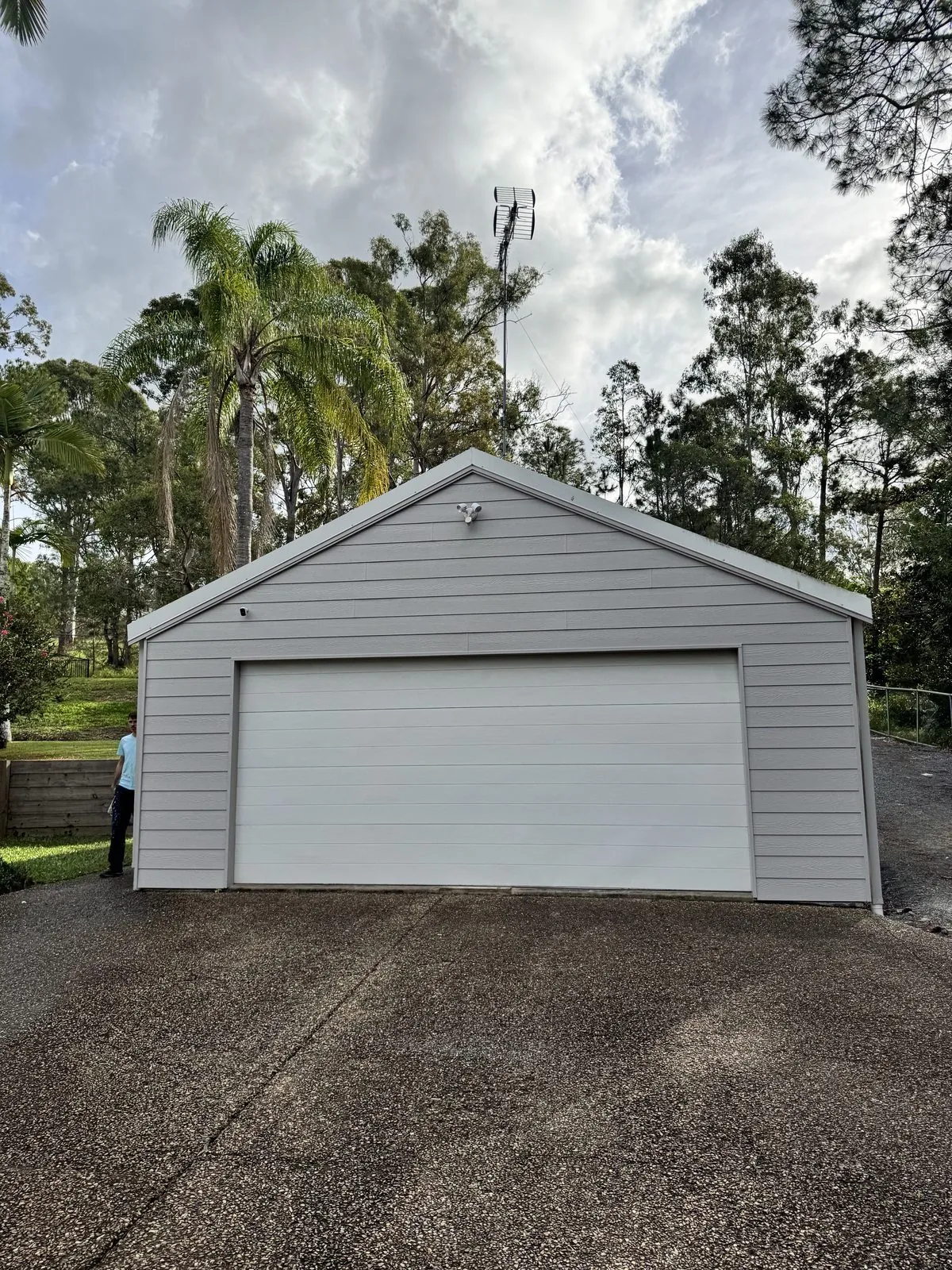 Freshly painted double garage at Nerang
