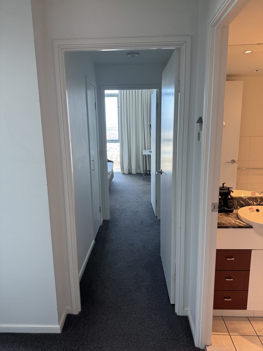 Hallway repaint with timber floors at Miami