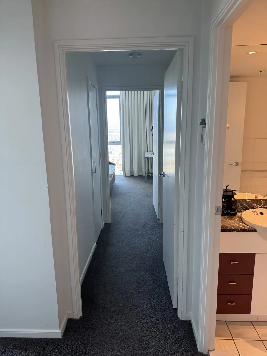 Hallway repaint with timber floors at Miami