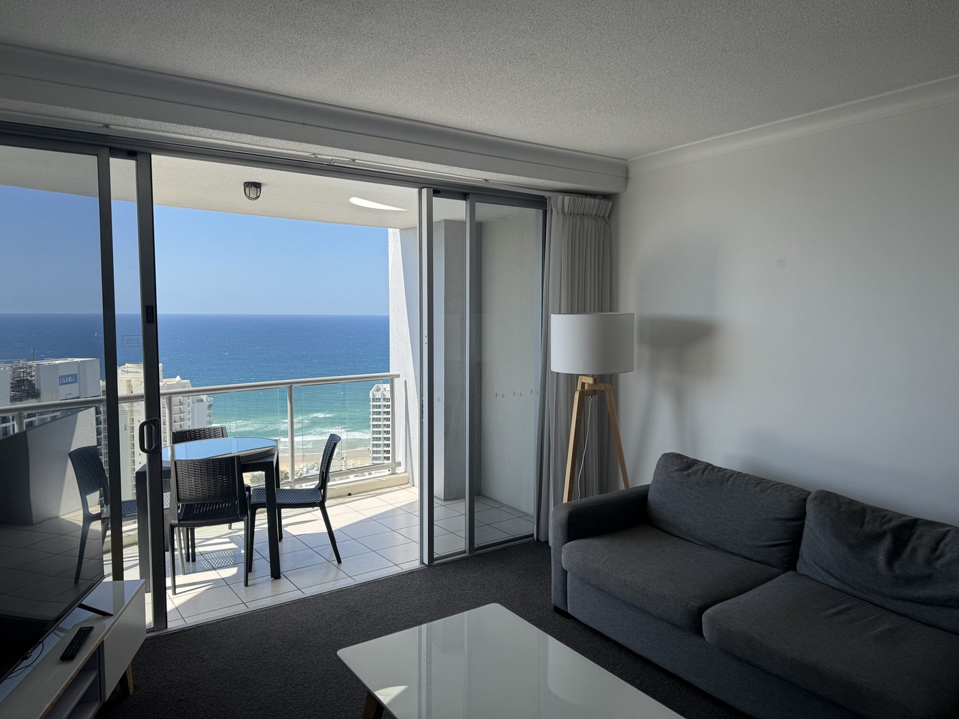 Repainted ocean-view apartment at Surfers Paradise