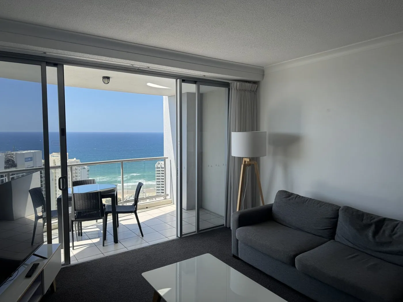 Repainted ocean-view apartment at Surfers Paradise